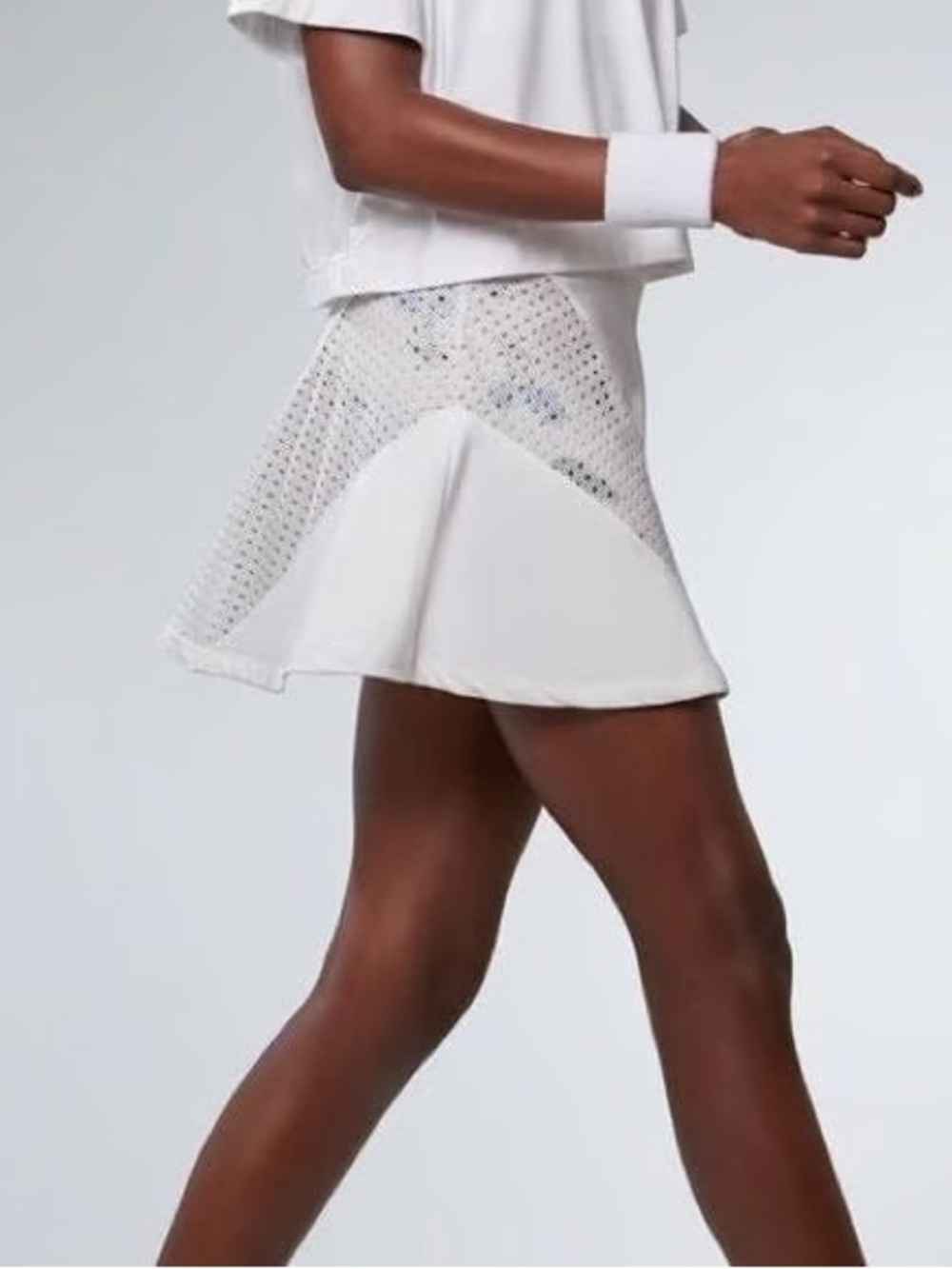 Tuckernuck White Mesh-Panel Tennis Skirt